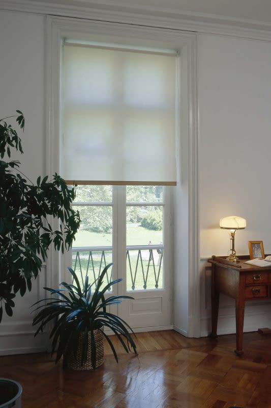 Roller blinds with translucent fabric