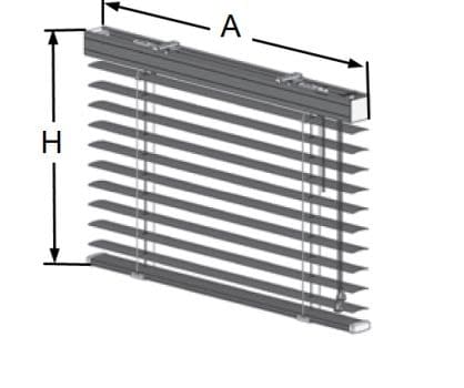 Configurator aluminiumpersienn dimensions