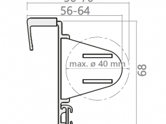 Duorullgardin RBD-BM19D bracket dimensions