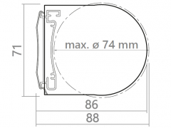 Duorullgardin RBD-RT45D bracket dimensions