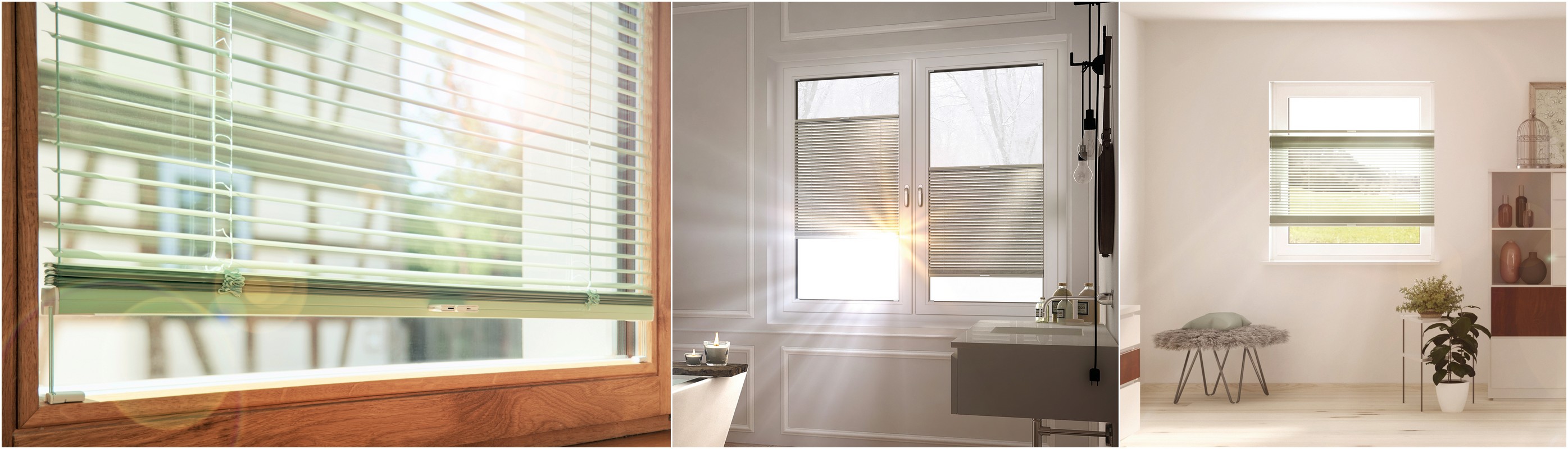 persienner med 25-35-50 mm breda aluminium lameller